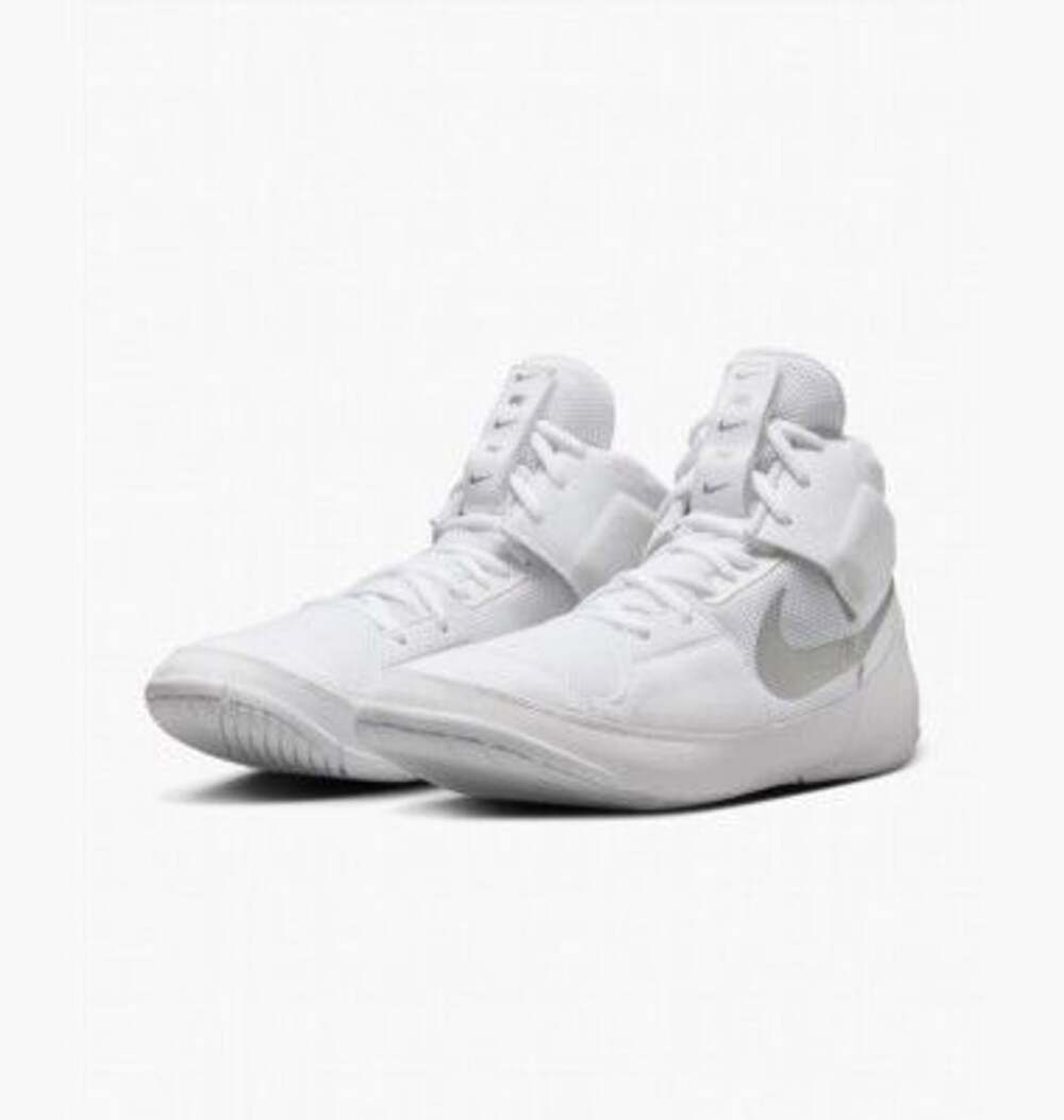 Nike Fury Wrestling Shoes White Metallic Silver Size 10.5 Men ao2416-102 New!